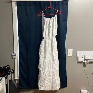 DISSH BONNIE WHITE LINEN MIDI DRESS Size USA 10 / AU 14 100% Linen